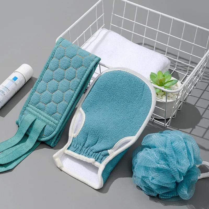 3PCs Bath Body Cleaning Scrubber Set  Random Colours