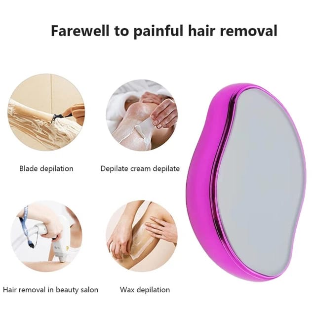 Crystal Physical Painless Hair Removal Eraser Epilator  Random Colors